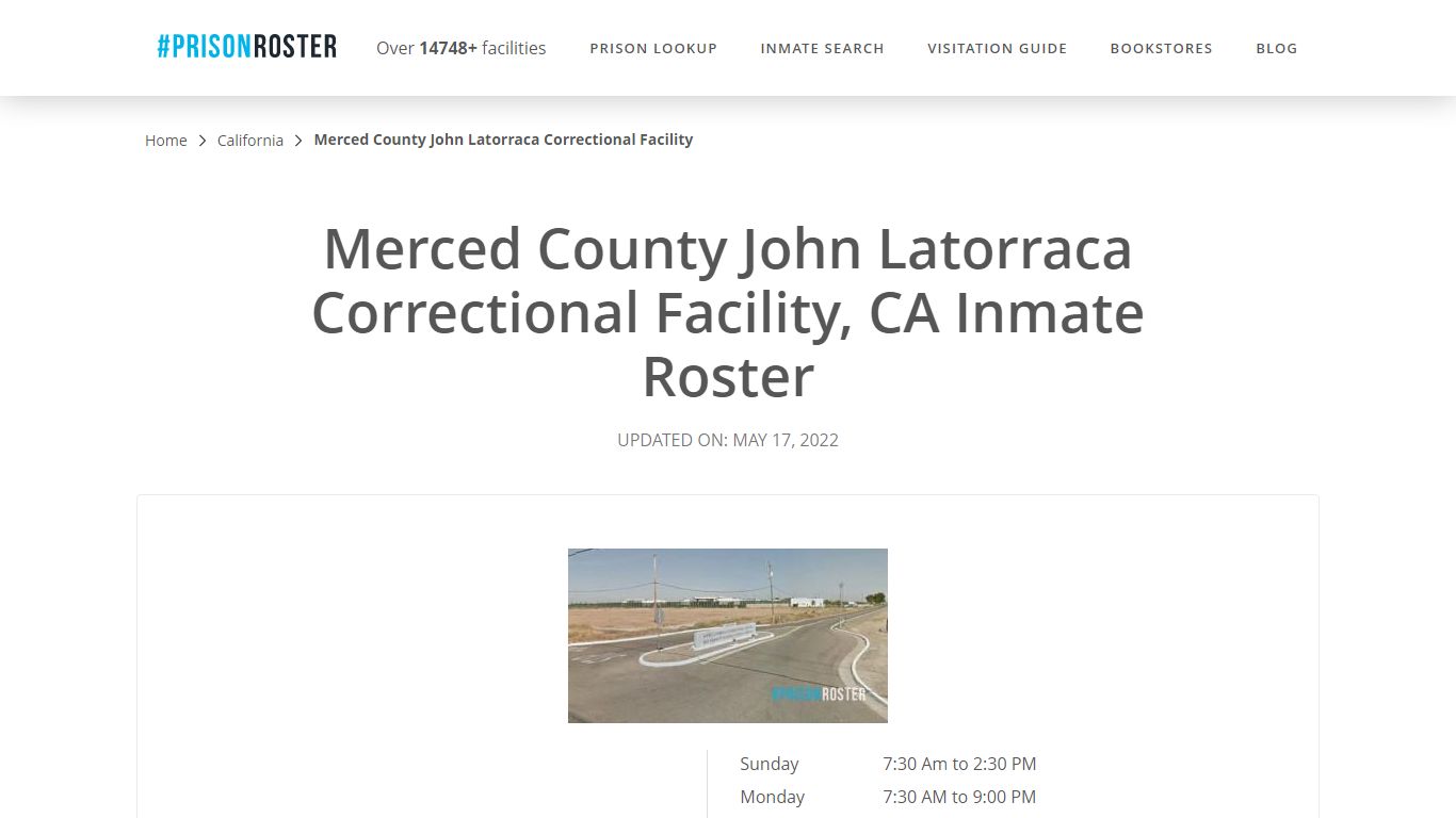 Merced County John Latorraca Correctional ... - Inmate Lookup